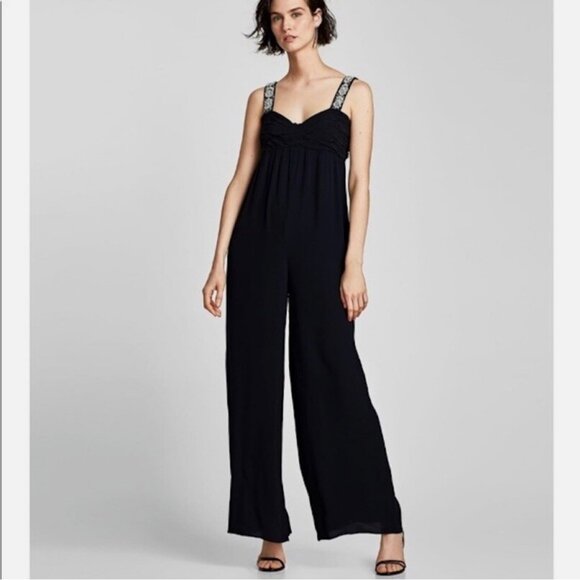 NWOT Zara Embellished Jumpsuit - Picture 1 of 6